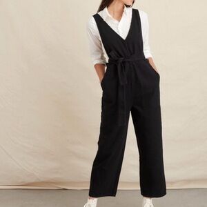Frank and Oak Black Overall Jumpsuit Size S Organic Cotton